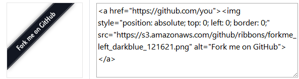 "fork me on github图标"